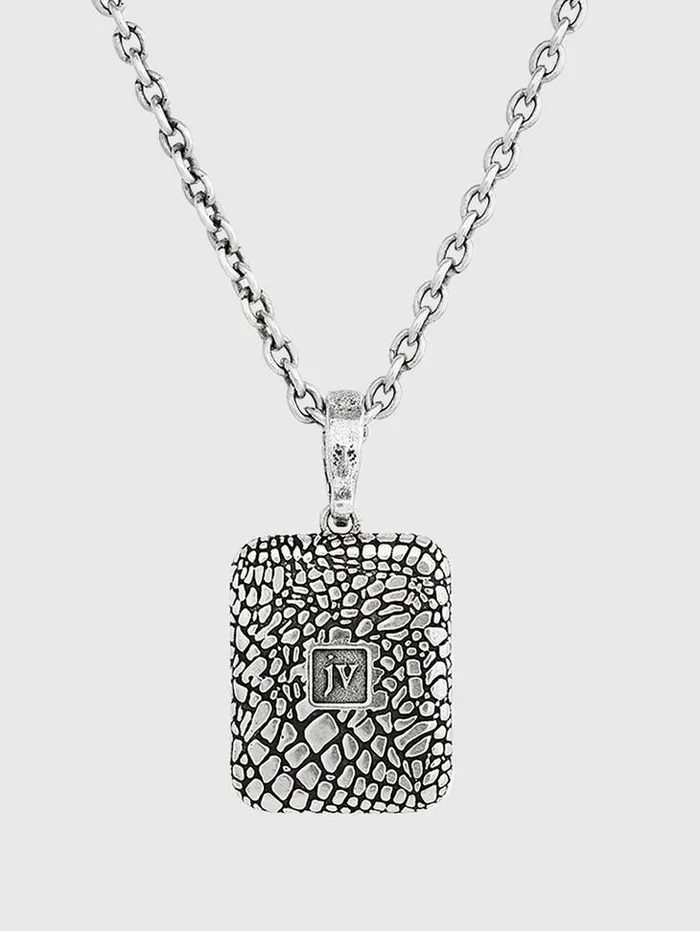 SNAKESKIN PENDANT NECKLACE Black Men John Varvatos Jewelry