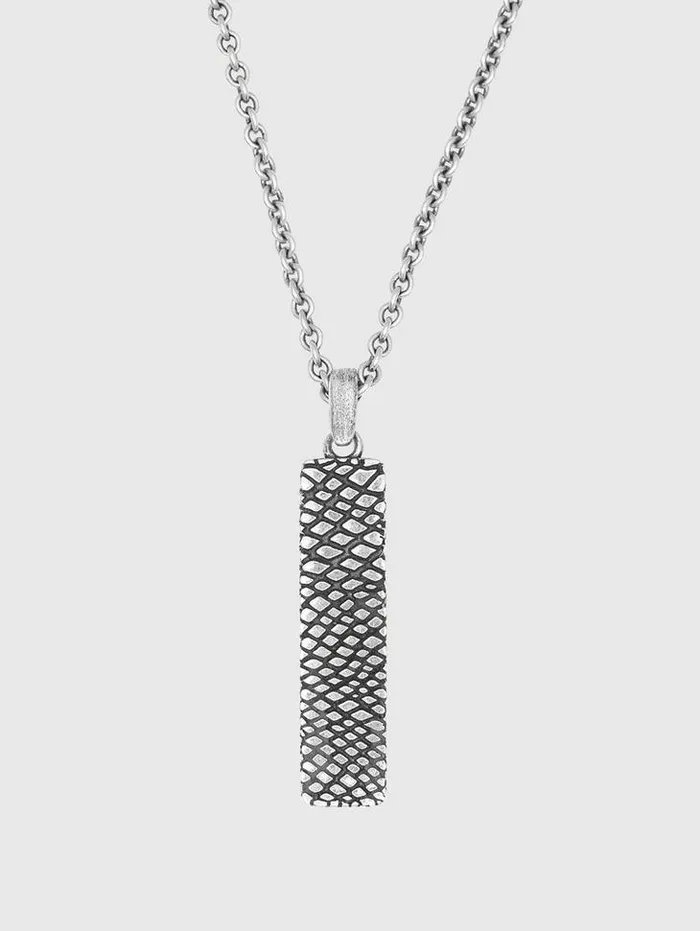 SNAKESKIN PENDANT NECKLACE No Color Men John Varvatos Jewelry
