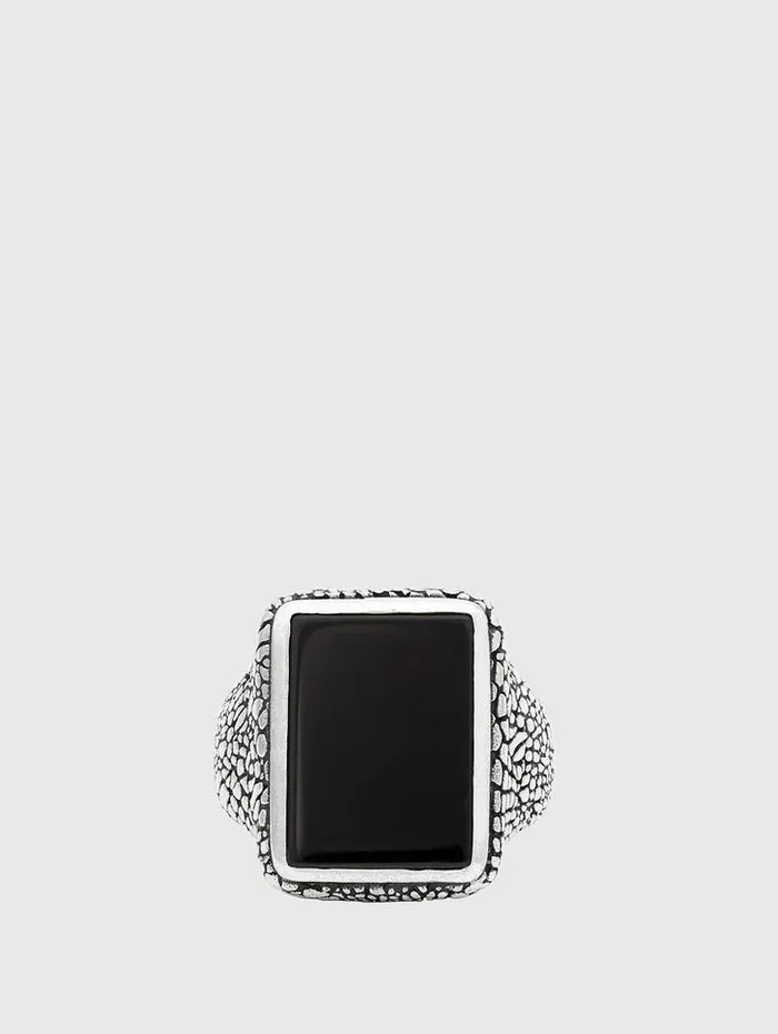 SNAKESKIN SIGNET STATEMENT RING No Color Men John Varvatos Jewelry
