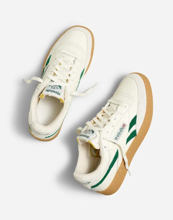 Sneakers Women Madewell Madewell X Reebok Unisex Club C Revenge Sneakers Chalk Dark Green