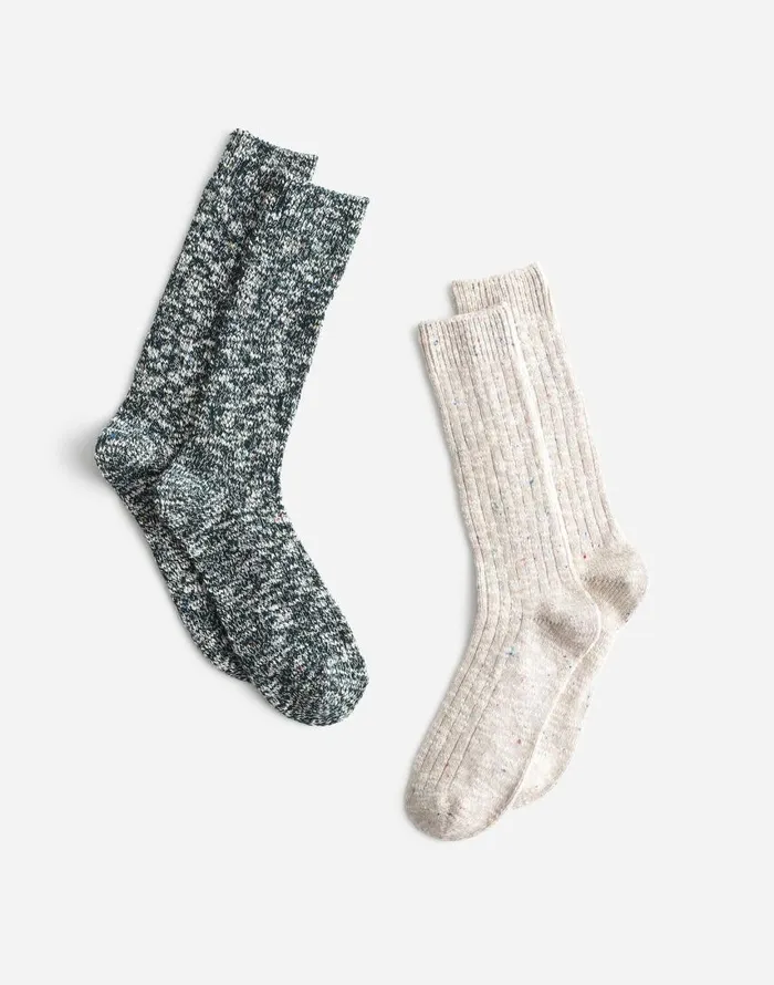 Socks Men Madewell TwoPack Camp Socks Luxury Forest