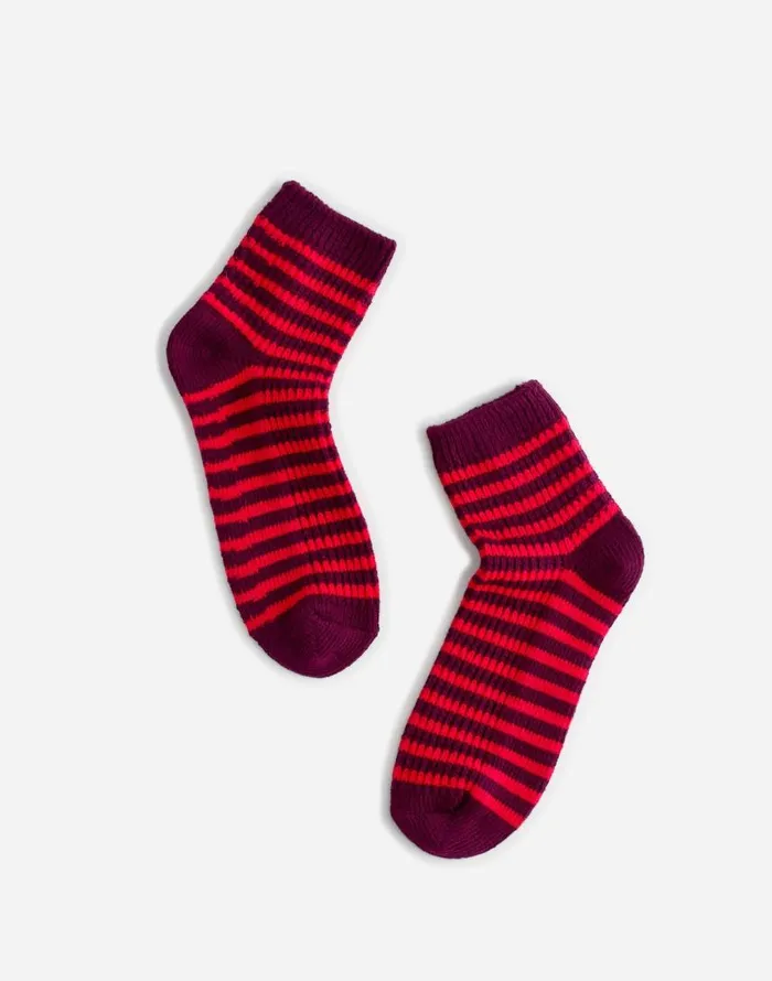 Socks Women Madewell WaffleKnit Ankle Socks Cabernet