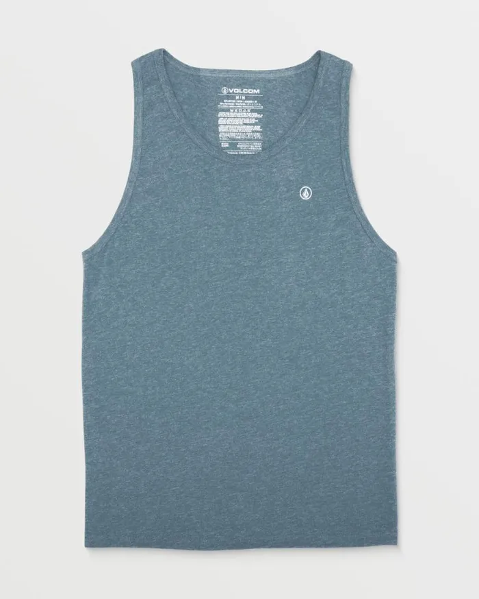 Solid Heather Tank 8211 Stormy Blue Mens Volcom Hiking