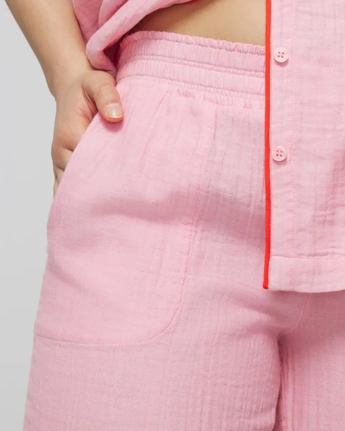 Soma Cotton Gauze Pants Crossdye Make Me Blush Women Matching Sets and Separates