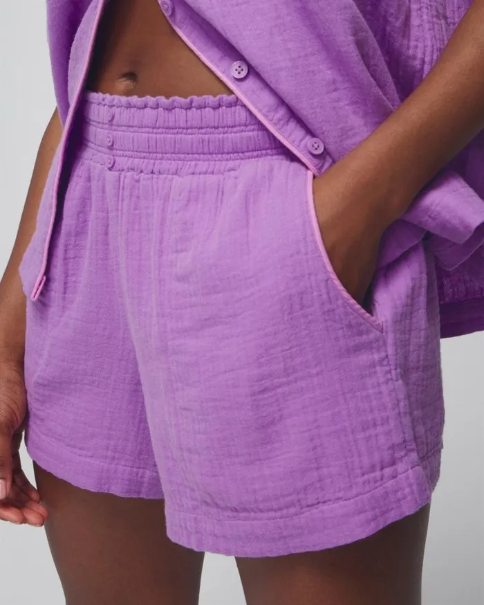 Soma Cotton Gauze Shorts Island Guava Women Matching Sets and Separates