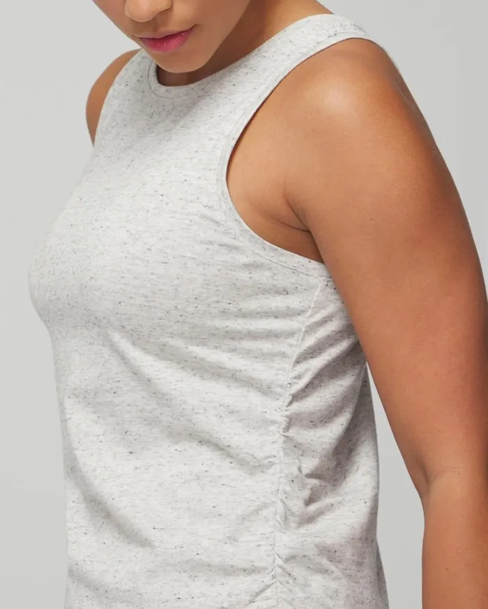 Soma Most Loved Cotton Shirred Side Tank Heather Agate Women Matching Sets and Separates