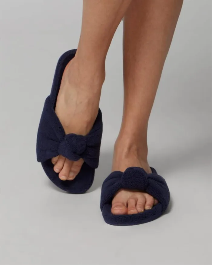 Soma Terry Knot Slippers Nightfall Navy Women Slippers and Accessories