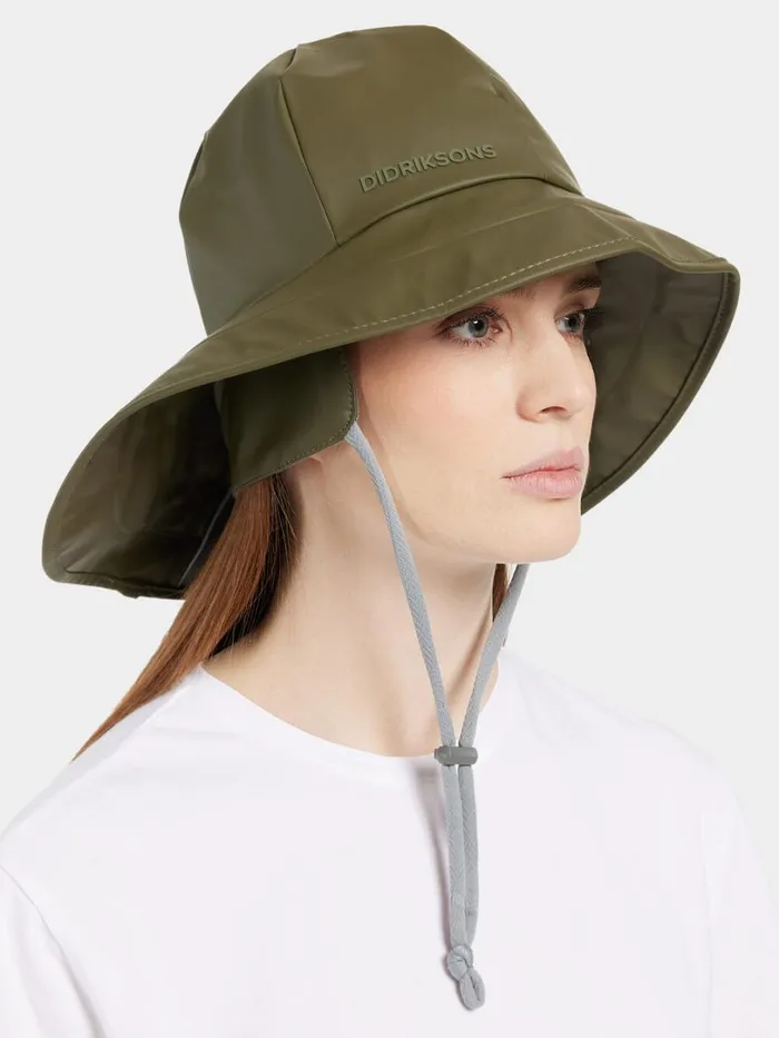 Southwest Hat 2 Fog Green WomenMen Didriksons Waterproof Hats