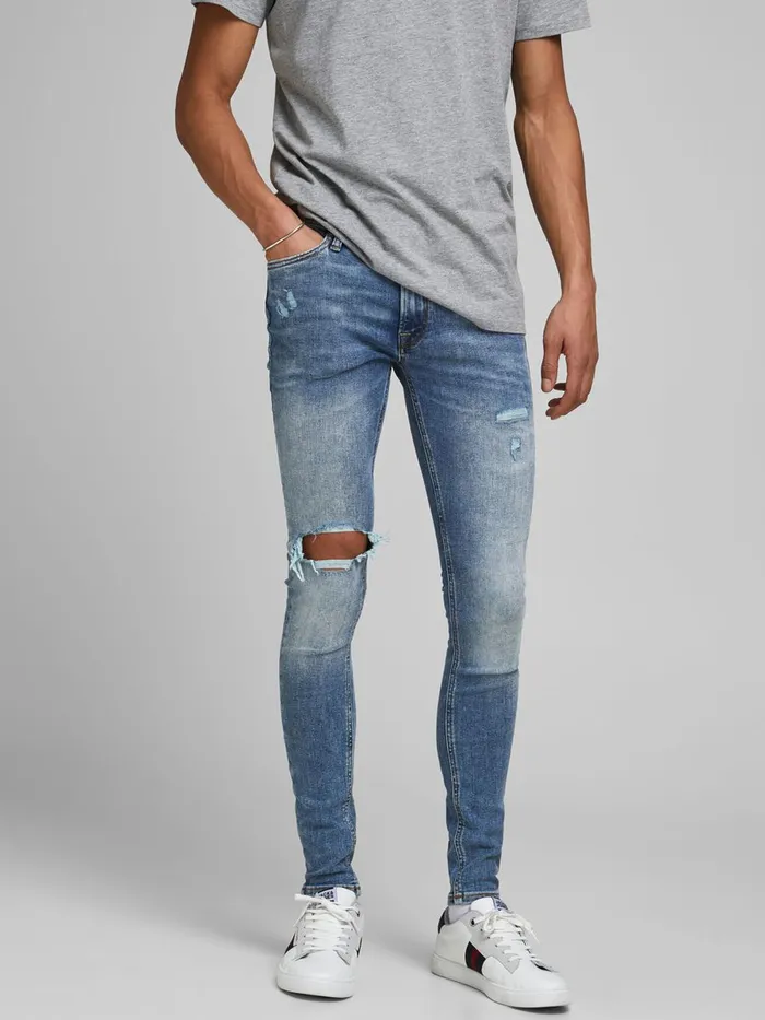 Spray On Jeans JACK and JONES Mens TOM ORIGINAL AM 171 50SPS SKINNY FIT JEANS Blue Blue Denim Spray On Jeans JACK and JONES Mens TOM ORIGINAL AM 171 50SPS SKINNY FIT JEANS Blue Blue Denim