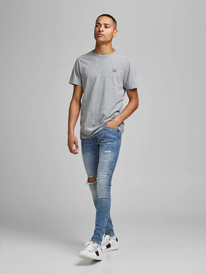 Spray On Jeans JACK and JONES Mens TOM ORIGINAL AM 171 50SPS SKINNY FIT JEANS Blue Blue Denim