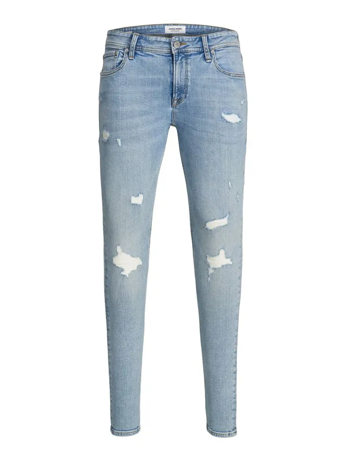 Spray On Jeans JACK and JONES Mens TOM ORIGINAL NA 411 SKINNY FIT JEANS Blue Blue Denim