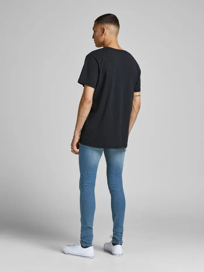 Spray On Jeans JACK and JONES Mens TOM ORIGINAL NA 417 SKINNY FIT JEANS Blue Blue Denim