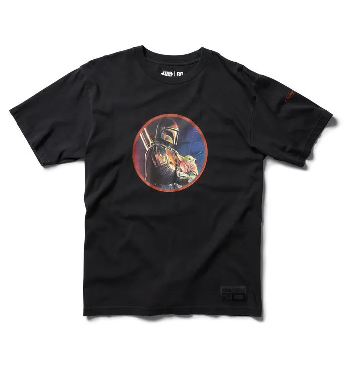 Star Wars DC Mando And The Child TShirt black pigment dye TShirts DC Shoes Men