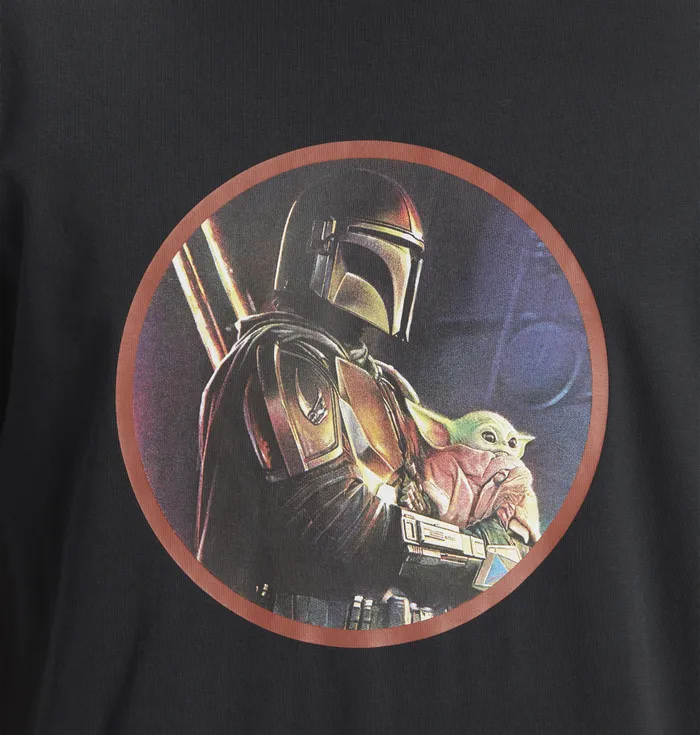 Star Wars DC Mando And The Child TShirt black pigment dye TShirts DC Shoes Men