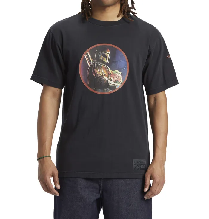 Star Wars DC Mando And The Child TShirt black pigment dye TShirts DC Shoes Men