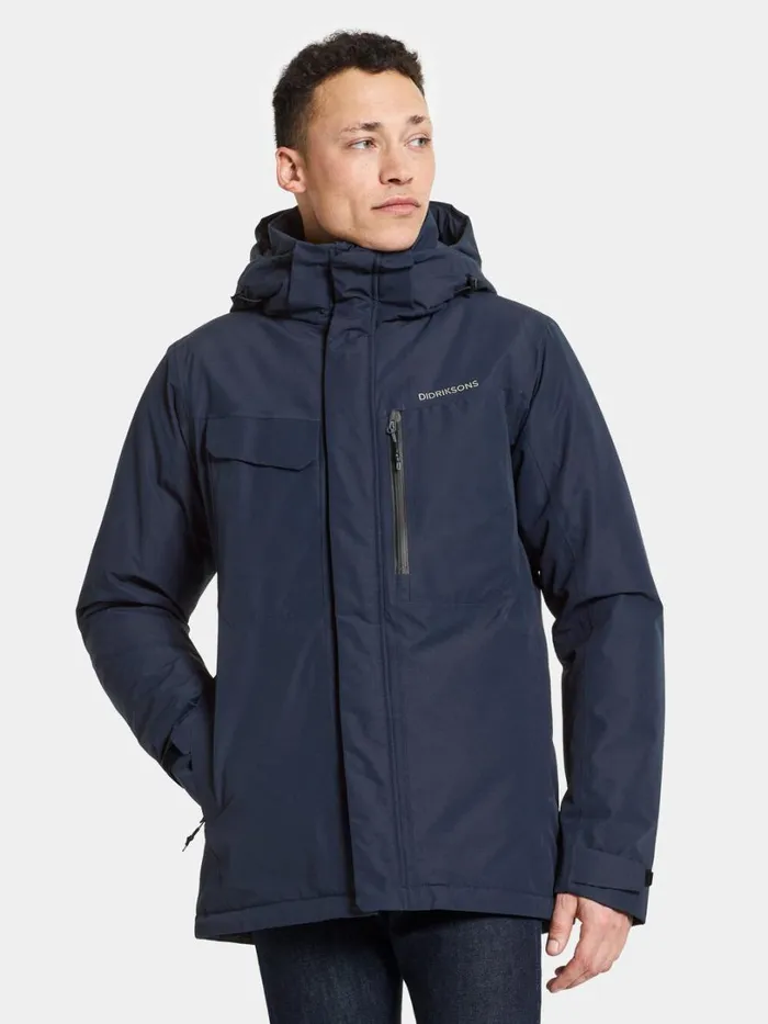 Stefan Jacket Dark Night Blue Men Didriksons Insulated Jackets