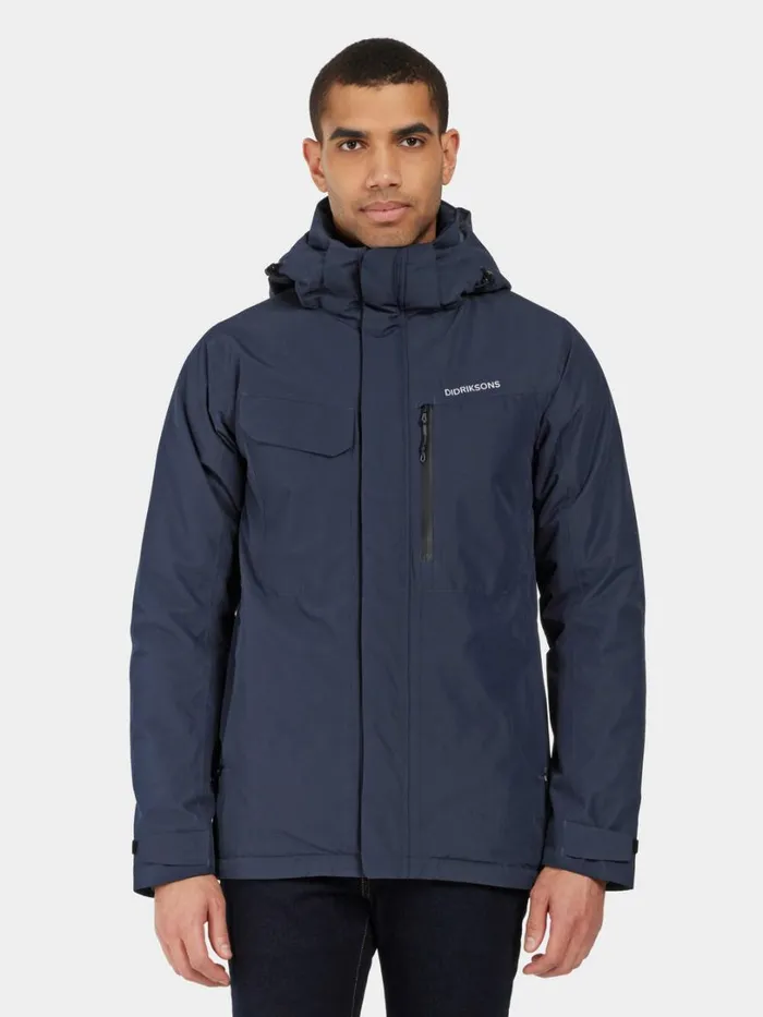 Stefan Jacket Dark Night Blue Men Didriksons Insulated Jackets