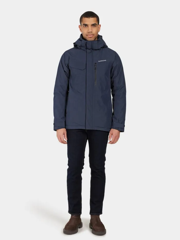 Stefan Jacket Dark Night Blue Men Didriksons Insulated Jackets