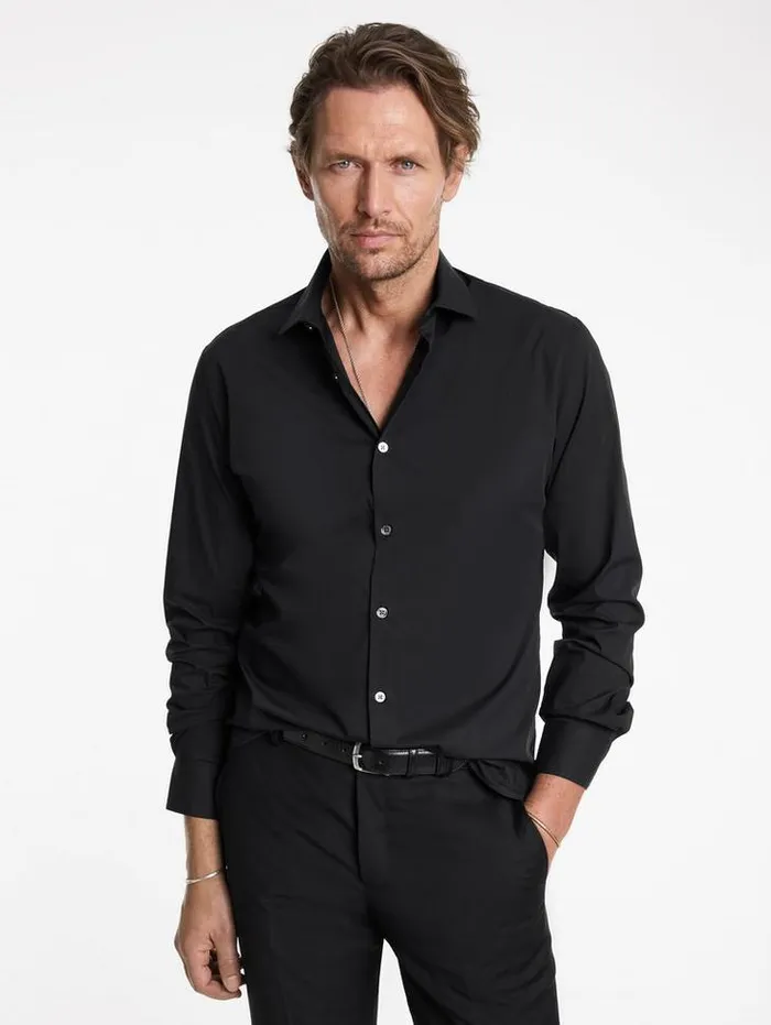 STELLA DRESS SHIRT Black Men John Varvatos Shirts