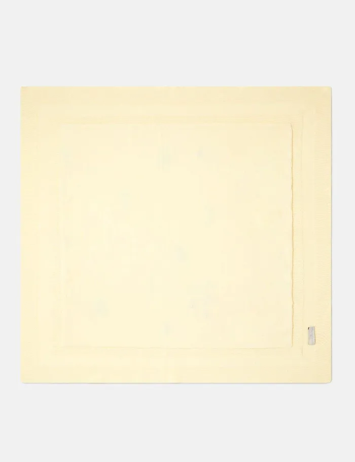 Stella McCartney Baby Boys Kids Sheep Pattern Reversible Blanket Blue And White Stella McCartney Baby Boys Kids Sheep Pattern Reversible Blanket Blue And White