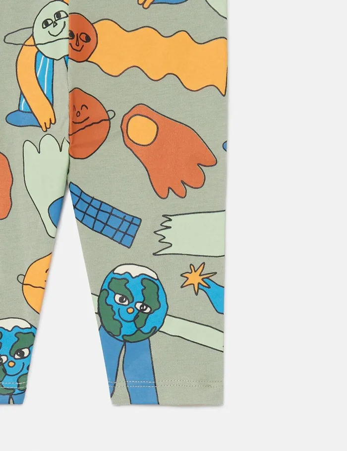 Stella McCartney Baby Boys Kids Space Print Leggings Multicolor Green Stella McCartney Baby Boys Kids Space Print Leggings Multicolor Green