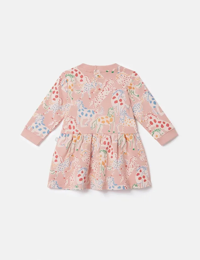 Stella McCartney Baby Girls Kids Horse Print LongSleeve Dress Multicolour Stella McCartney Baby Girls Kids Horse Print LongSleeve Dress Multicolour