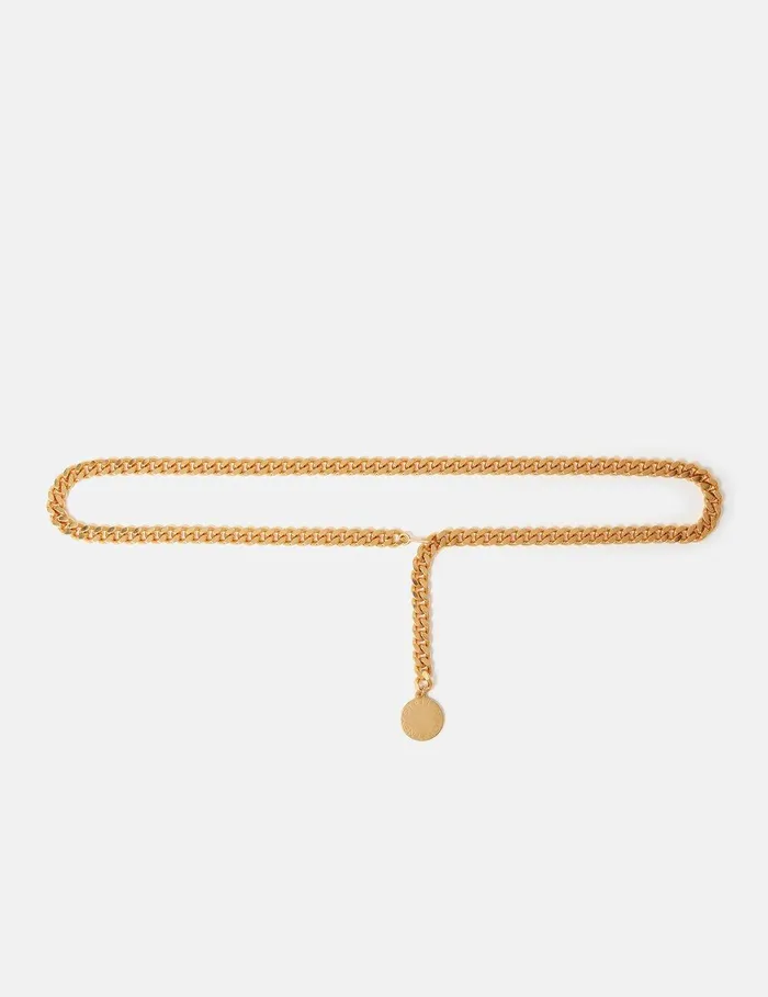 Stella McCartney Belts Women Falabella Chain Belt Metallic Gold