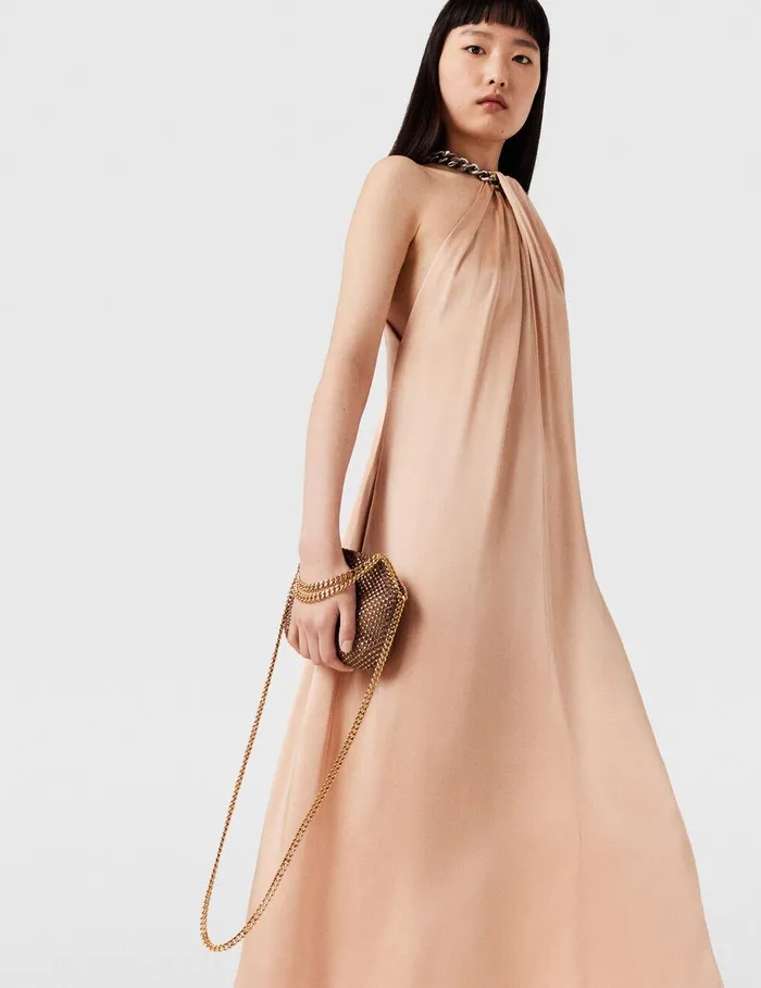 Stella McCartney Crossbody Bags Women Falabella Tiny Crystal Tote Bag Metallic Brown Stella McCartney Crossbody Bags Women Falabella Tiny Crystal Tote Bag Metallic Brown