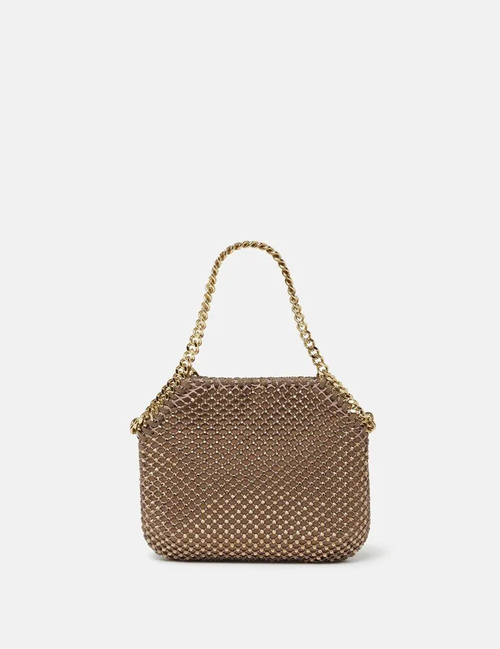 Stella McCartney Crossbody Bags Women Falabella Tiny Crystal Tote Bag Metallic Brown Stella McCartney Crossbody Bags Women Falabella Tiny Crystal Tote Bag Metallic Brown