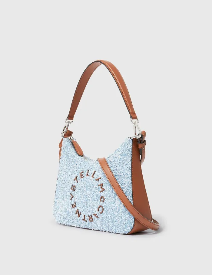 Stella McCartney Crossbody Bags Women Logo Denim Boucl Crossbody Shoulder Bag Light Blue Stella McCartney Crossbody Bags Women Logo Denim Boucl Crossbody Shoulder Bag Light Blue