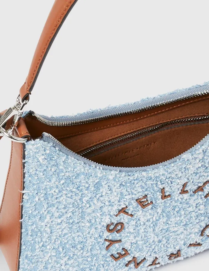 Stella McCartney Crossbody Bags Women Logo Denim Boucl Crossbody Shoulder Bag Light Blue Stella McCartney Crossbody Bags Women Logo Denim Boucl Crossbody Shoulder Bag Light Blue