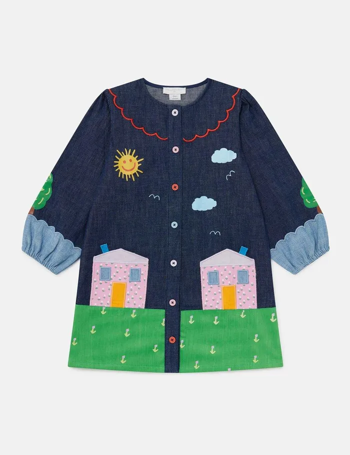 Stella McCartney Dresses and Jumpsuits Kids Farmyard Appliqu LongSleeve Dress Multicolour Stella McCartney Dresses and Jumpsuits Kids Farmyard Appliqu LongSleeve Dress Multicolour