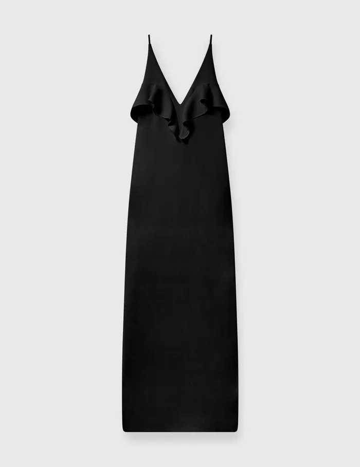 Stella McCartney Dresses Women Ruffle Tier VNeck Dress Black