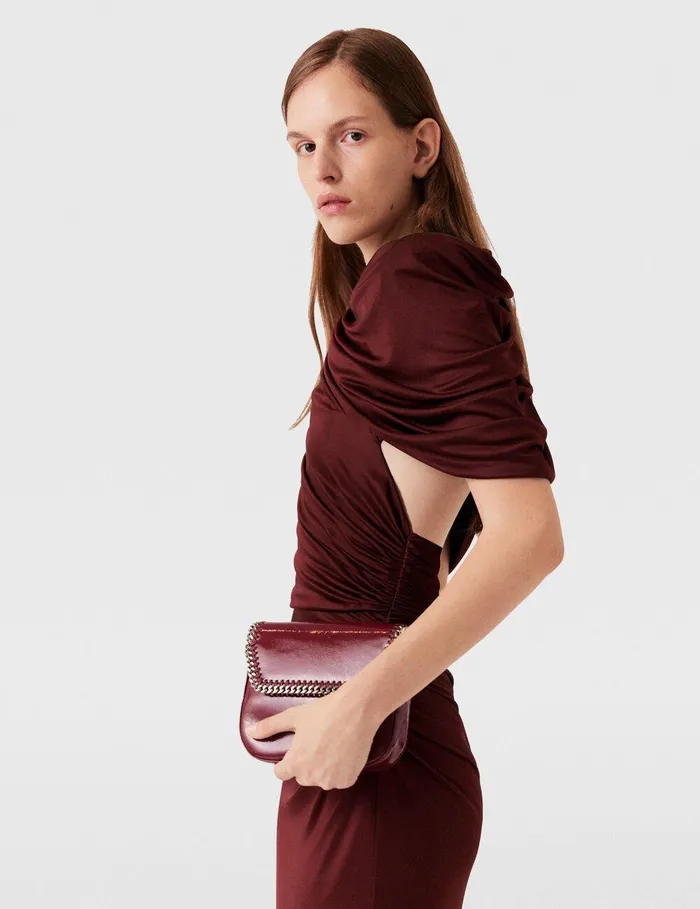 Stella McCartney Dresses Women WrapOver Maxi Dress Dark Cherry Stella McCartney Dresses Women WrapOver Maxi Dress Dark Cherry