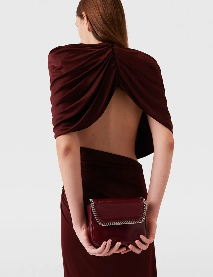 Stella McCartney Dresses Women WrapOver Maxi Dress Dark Cherry Stella McCartney Dresses Women WrapOver Maxi Dress Dark Cherry