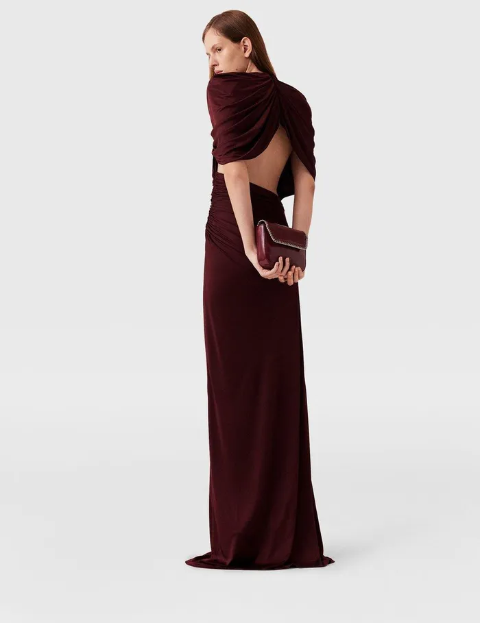 Stella McCartney Dresses Women WrapOver Maxi Dress Dark Cherry Stella McCartney Dresses Women WrapOver Maxi Dress Dark Cherry
