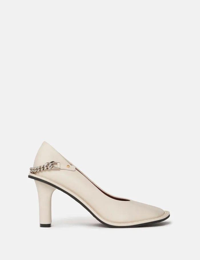 Stella McCartney Heels Women Ryder Falabella Chain Heels Pure White