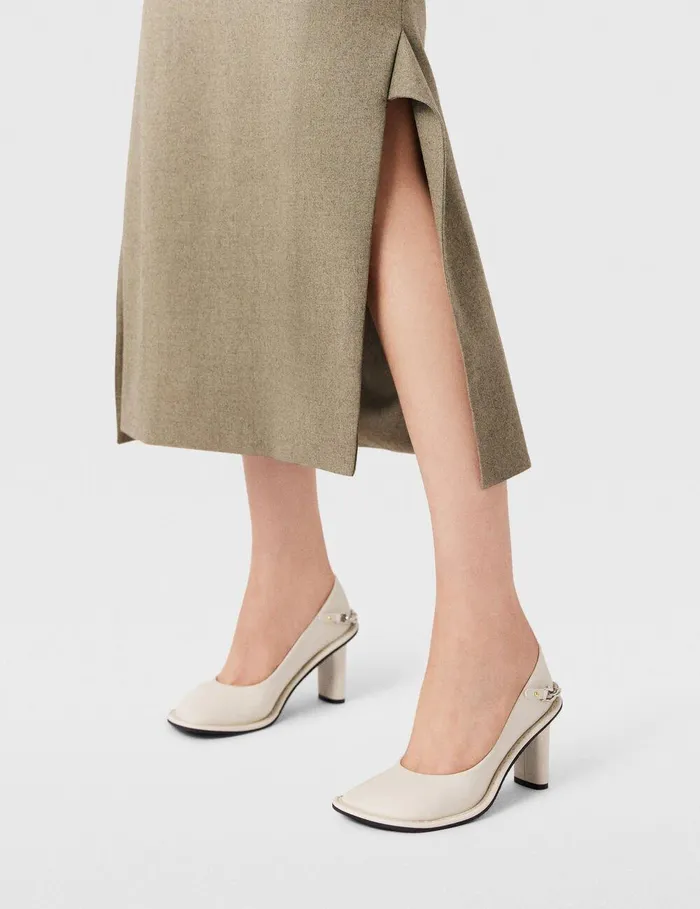 Stella McCartney Heels Women Ryder Falabella Chain Heels Pure White Stella McCartney Heels Women Ryder Falabella Chain Heels Pure White