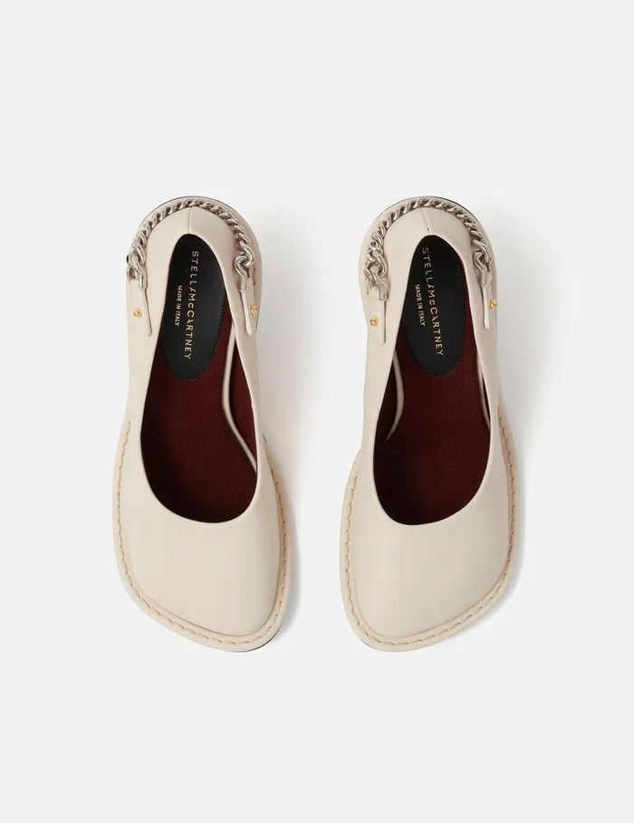 Stella McCartney Heels Women Ryder Falabella Chain Heels Pure White Stella McCartney Heels Women Ryder Falabella Chain Heels Pure White