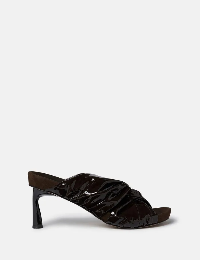 Stella McCartney Heels Women Terra Twisted AlterMat Mules Ebony Black