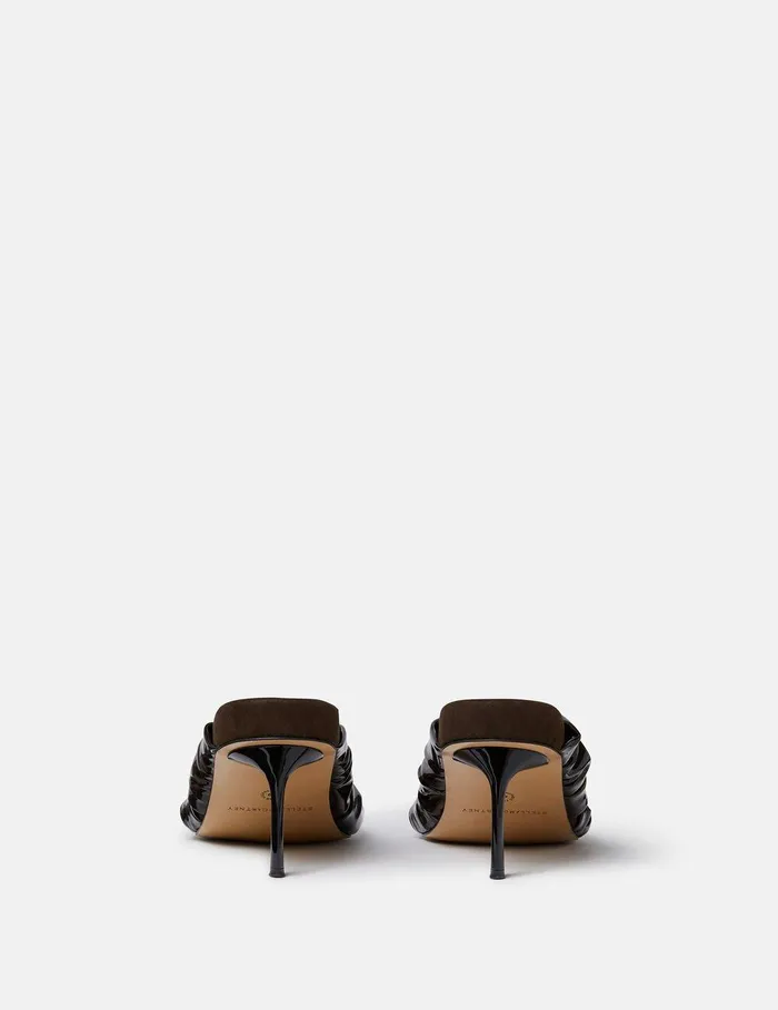 Stella McCartney Heels Women Terra Twisted AlterMat Mules Ebony Black Stella McCartney Heels Women Terra Twisted AlterMat Mules Ebony Black