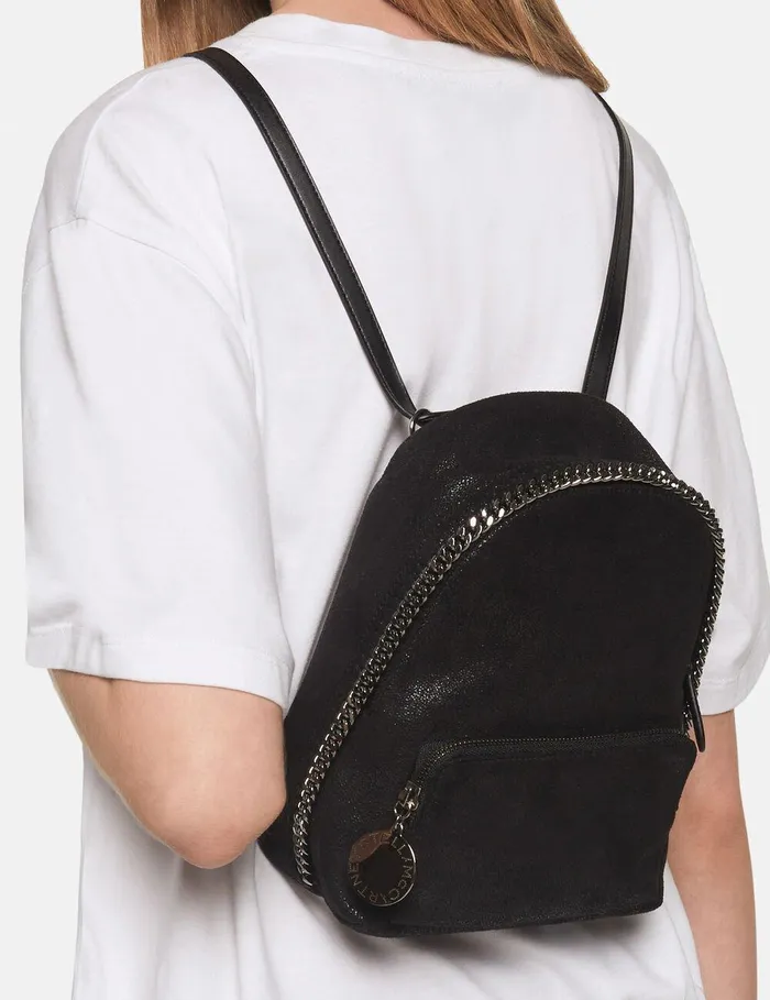 Stella McCartney Iconic Falabella Women Falabella Mini Backpack Midnight Black Stella McCartney Iconic Falabella Women Falabella Mini Backpack Midnight Black