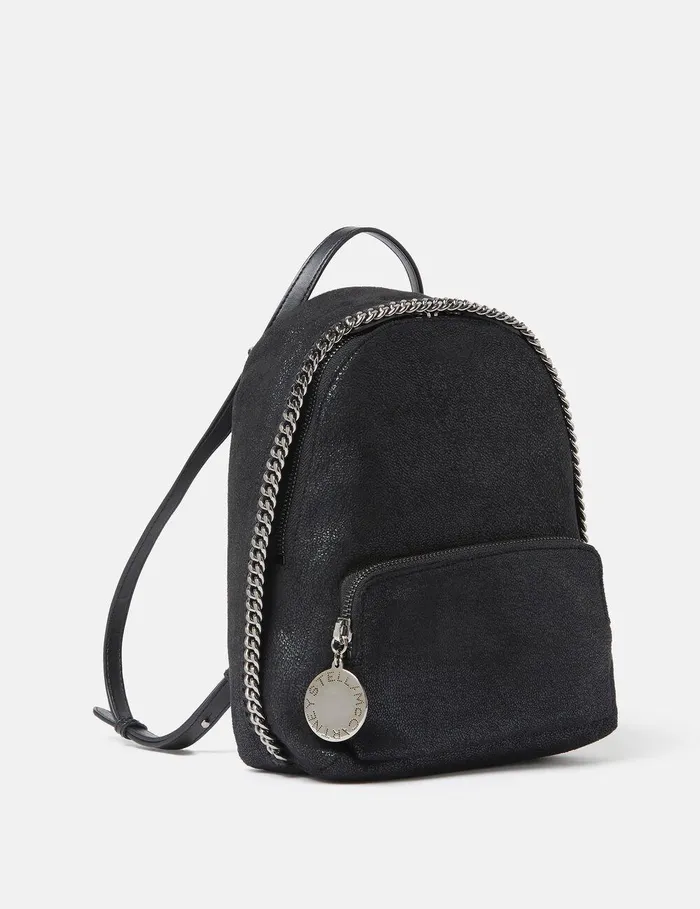 Stella McCartney Iconic Falabella Women Falabella Mini Backpack Midnight Black Stella McCartney Iconic Falabella Women Falabella Mini Backpack Midnight Black