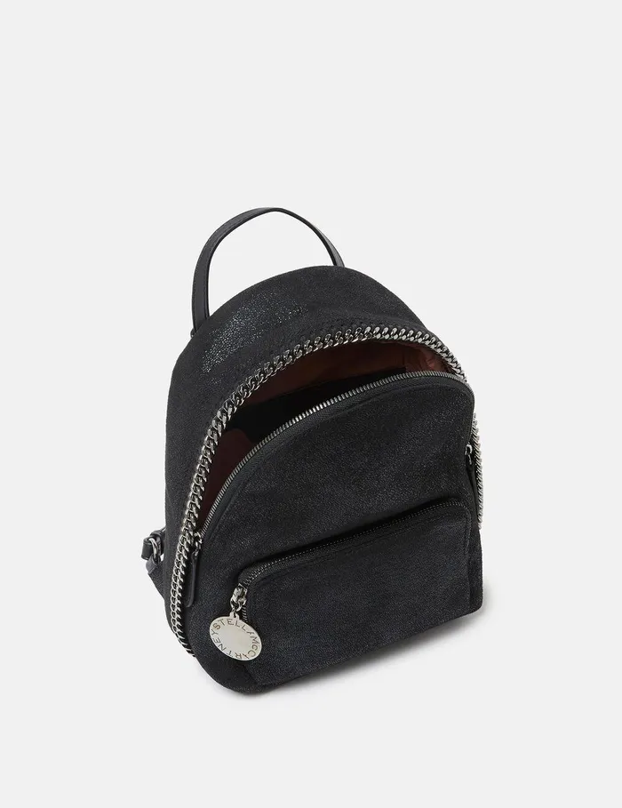 Stella McCartney Iconic Falabella Women Falabella Mini Backpack Midnight Black Stella McCartney Iconic Falabella Women Falabella Mini Backpack Midnight Black