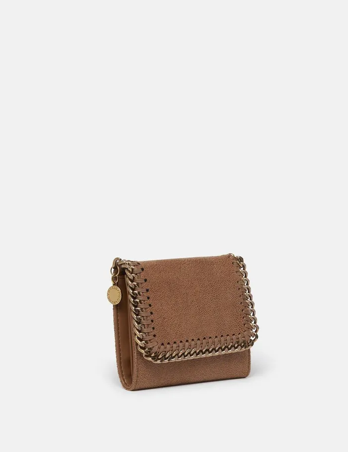 Stella McCartney Iconic Falabella Women Falabella TriFold Wallet Pecan Brown Stella McCartney Iconic Falabella Women Falabella TriFold Wallet Pecan Brown