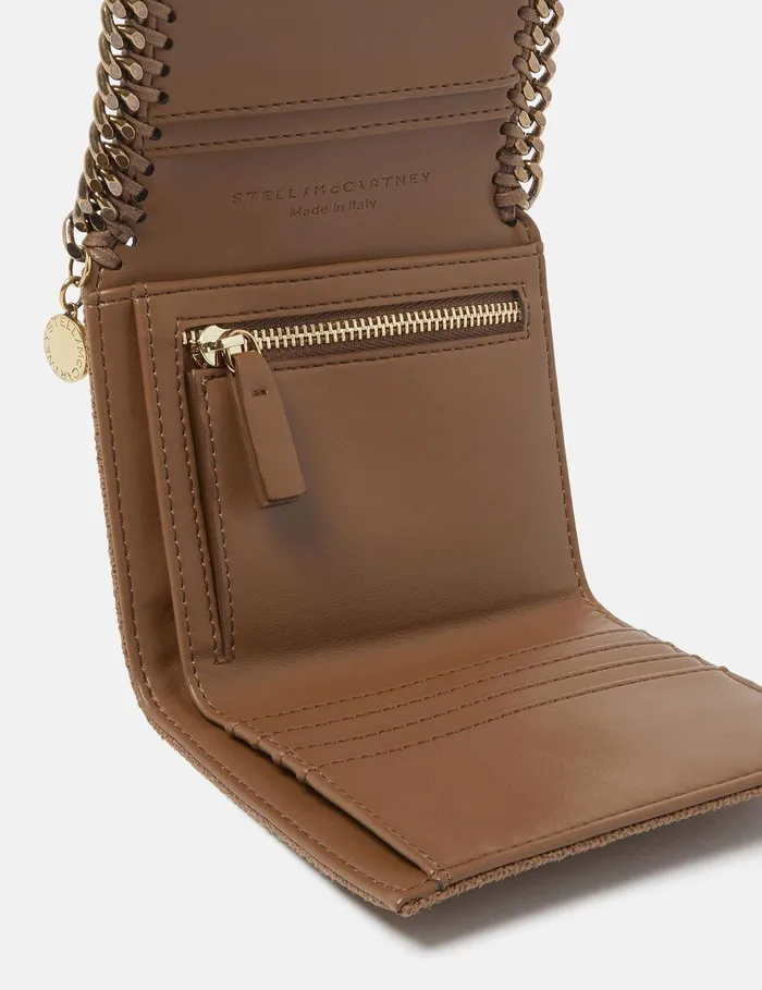 Stella McCartney Iconic Falabella Women Falabella TriFold Wallet Pecan Brown Stella McCartney Iconic Falabella Women Falabella TriFold Wallet Pecan Brown
