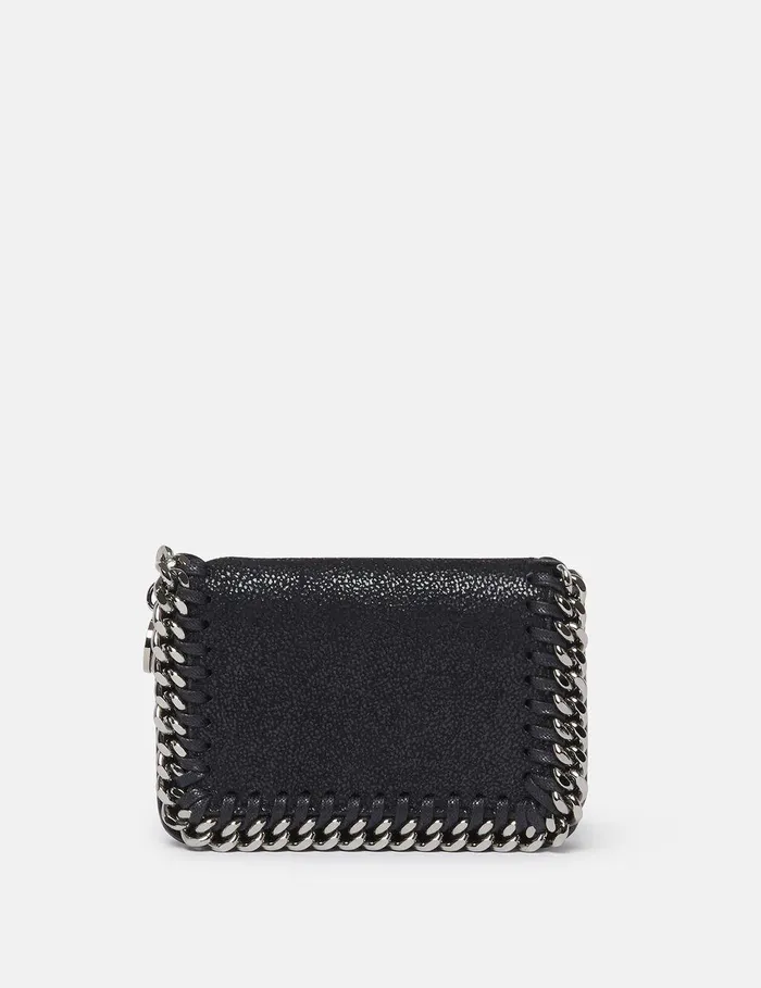 Stella McCartney Iconic Falabella Women Falabella Zipper Cardholder Pitch Black Stella McCartney Iconic Falabella Women Falabella Zipper Cardholder Pitch Black