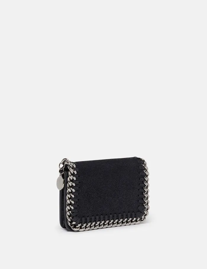 Stella McCartney Iconic Falabella Women Falabella Zipper Cardholder Pitch Black Stella McCartney Iconic Falabella Women Falabella Zipper Cardholder Pitch Black