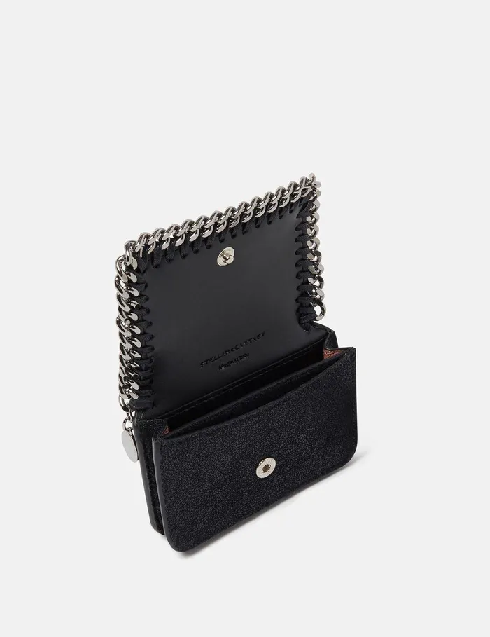 Stella McCartney Iconic Falabella Women Falabella Zipper Cardholder Pitch Black Stella McCartney Iconic Falabella Women Falabella Zipper Cardholder Pitch Black
