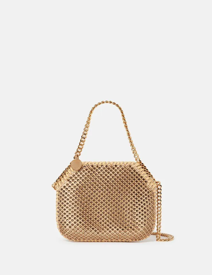 Stella McCartney Mini Bags And Clutches Women Falabella Crystal Mesh Mini Tote Bag Fawn Stella McCartney Mini Bags And Clutches Women Falabella Crystal Mesh Mini Tote Bag Fawn
